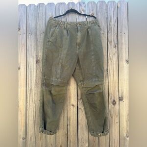 Olive Green Women’s Anthropologie Barrel Pants